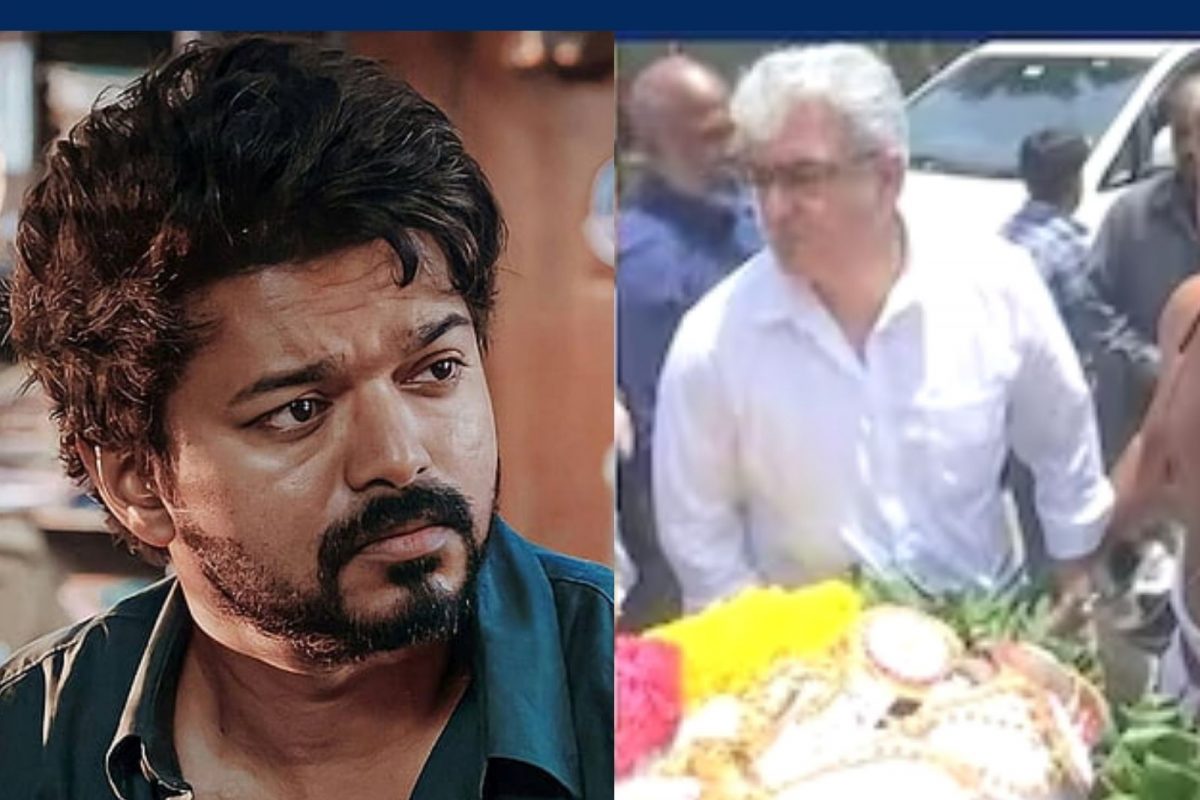 நடிகர் அஜித் தந்தை இறப்பு…. நேரில் சென்று ஆறுதல் சொன்ன தளபதி விஜய்…..!!!!!