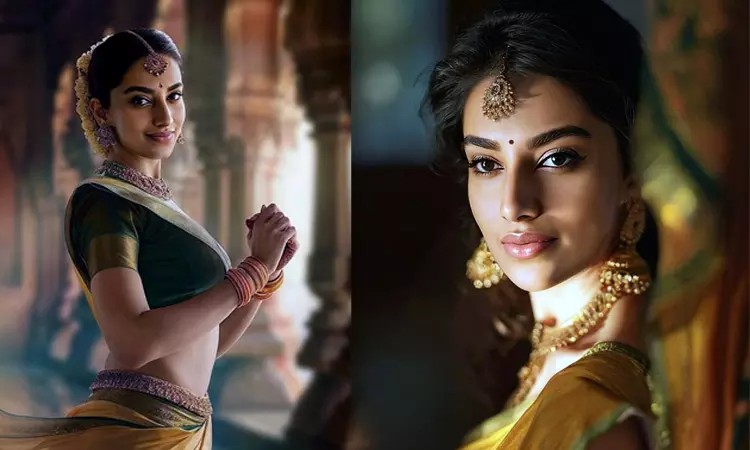 சொக்கவைக்கும் பேரழகு… பாரம்பரிய சேலையில் ரசிகர்களை கட்டிப்போட்ட தி கோட்  பட நாயகி…. இணையத்தை கலக்கும் போட்டோஸ்..!!
