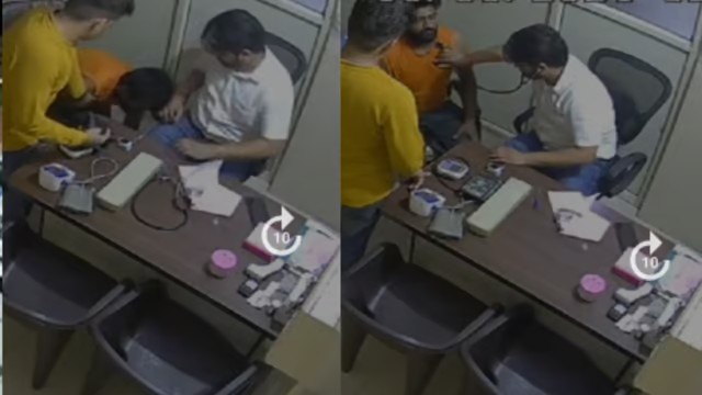 சிகிச்சை அளித்த டாக்டர்… சட்டென நடந்த விபரீதம்…. காலடியில் பலியான இளைஞர்… அதிர்ச்சி வீடியோ…!!!