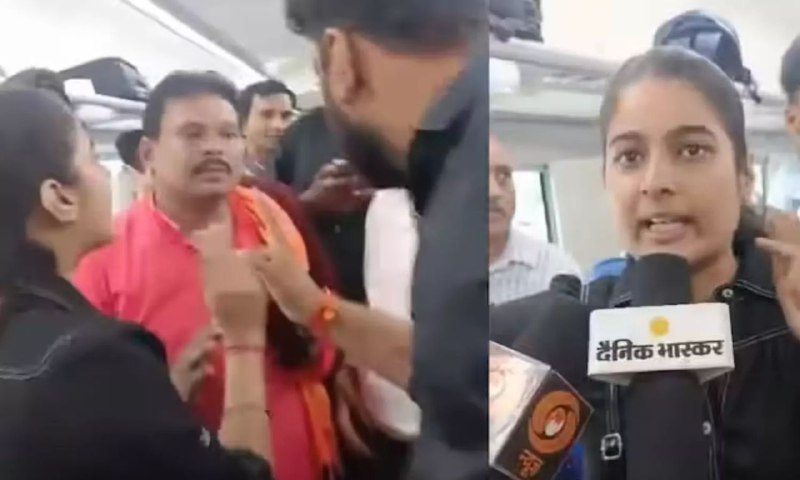 மோடி தொடங்கி வைத்த வந்தே பாரத் ரயிலில் அட்டூழியம்…. தகாத செயலில் ஈடுபட்ட பாஜகவினர்… பரபரப்பை கிளப்பிய பெண்கள்… அதிர்ச்சி வீடியோ…!!